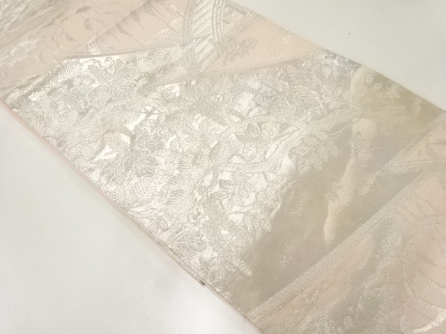 アンティーク　桐模様織出し袋帯（材料）